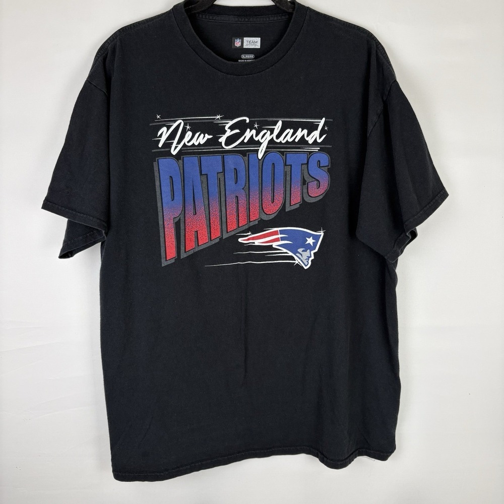 NFL Team Appeal New England Patriots Black T-shirt Size Men's X-Large Cotton